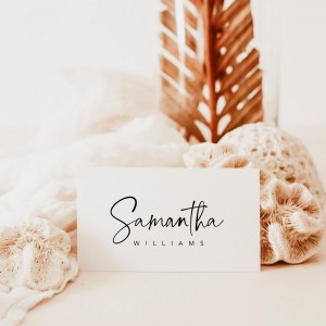 Wedding Place Cards, Minimal Place Card Template, Optional Meal Icons, Editable  Escort Cards, Folded and Flat Table Name Cards #MM2